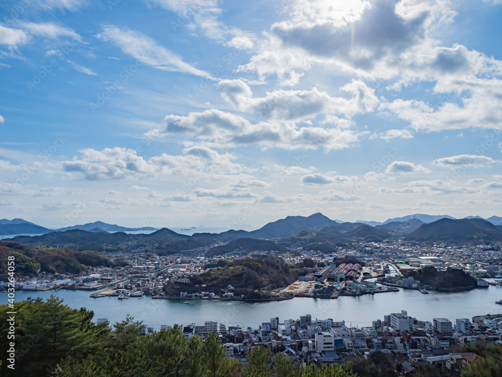 千光寺公園頂上展望台から見た尾道の町並み