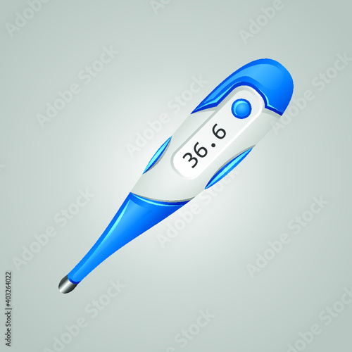 Digital Thermometer instrument for measuring temperature. Vector illustration