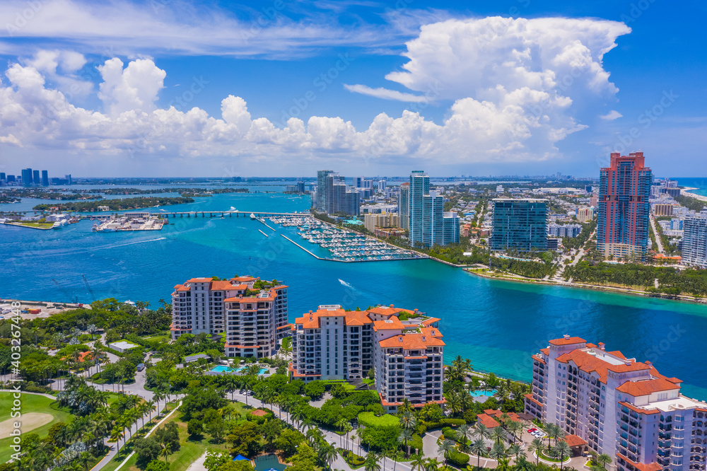 Obraz premium Fisher island Miami Beach