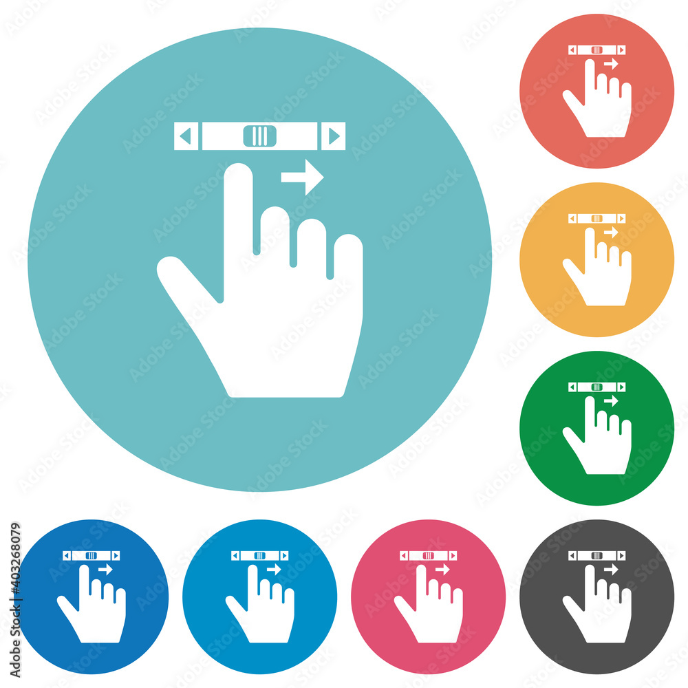 right handed scroll right gesture flat round icons right handed scroll right gesture flat round icons
