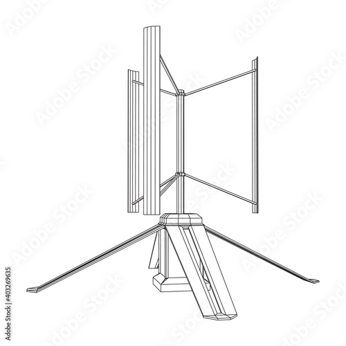 Darrieus wind turbine. Windmill generator
