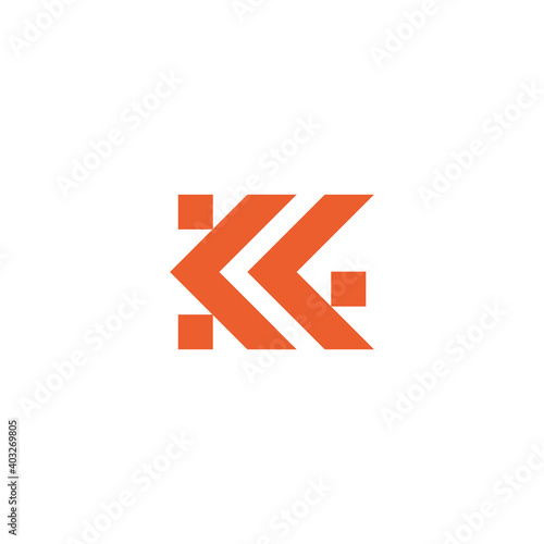 KF letter monogram vector logo design concept