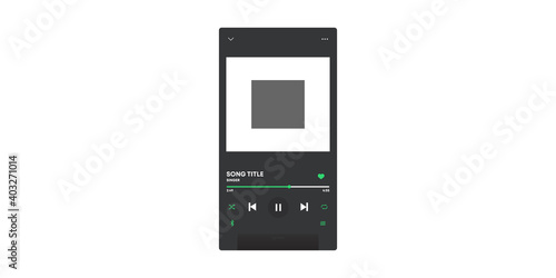 Mock up of music player vector illustration