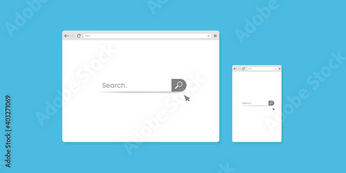Browser mockup window design vector for pc or phone