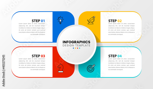 Infographic design template. Creative concept with 4 steps