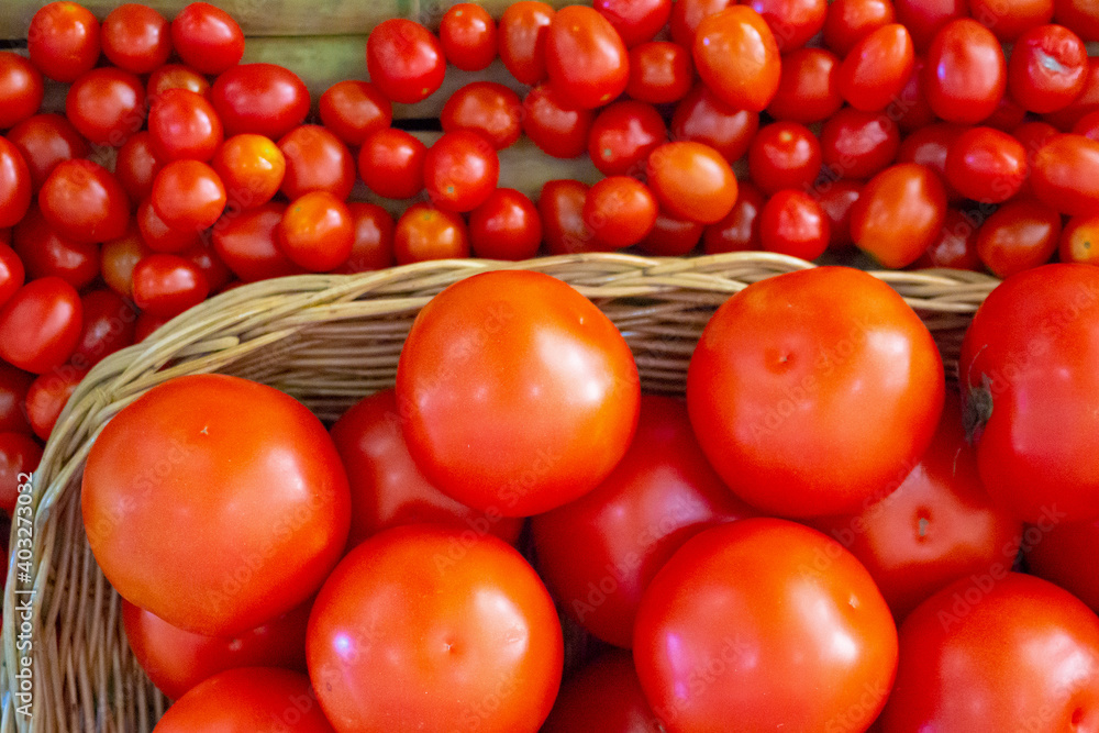 Red ripe organic tomato background Red ripe organic tomato background