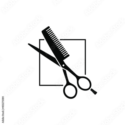 scissors and comb icon