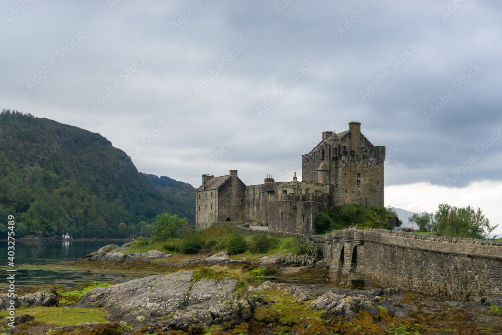 The Eilean Donan Castle in Dornie in the Scottish highlands