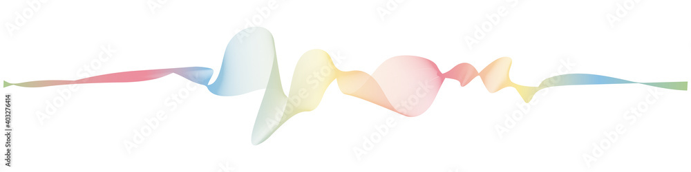 abstract vector rainbow wave melody lines on white background	
 - obrazy, fototapety, plakaty 