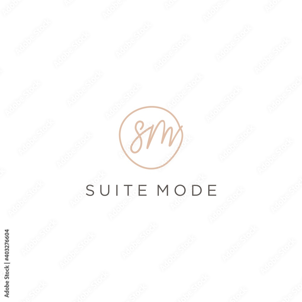 S M Initial Handwriting Logo Template Vector S M Initial Handwriting Logo Template Vector
