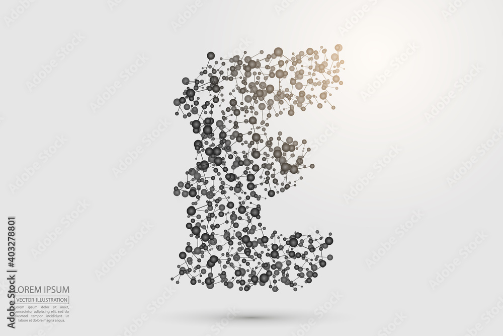 English letters abstract font consists 3d of triangles, lines, dots and connections. Vector illustration EPS 10. English letters abstract font consists 3d of triangles, lines, dots and connections. Vector illustration EPS 10.