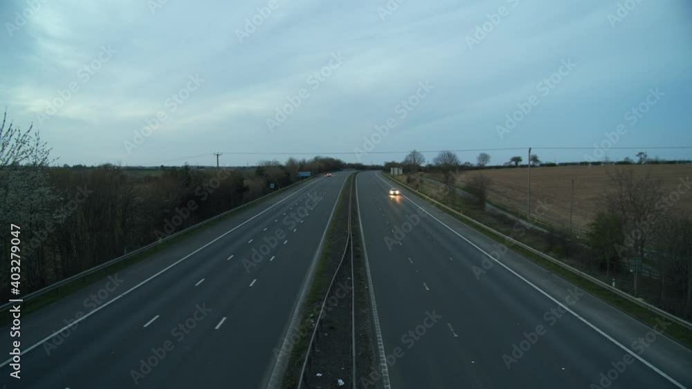 A near deserted motorway during COVID19 lockdown. A near deserted motorway during COVID19 lockdown.