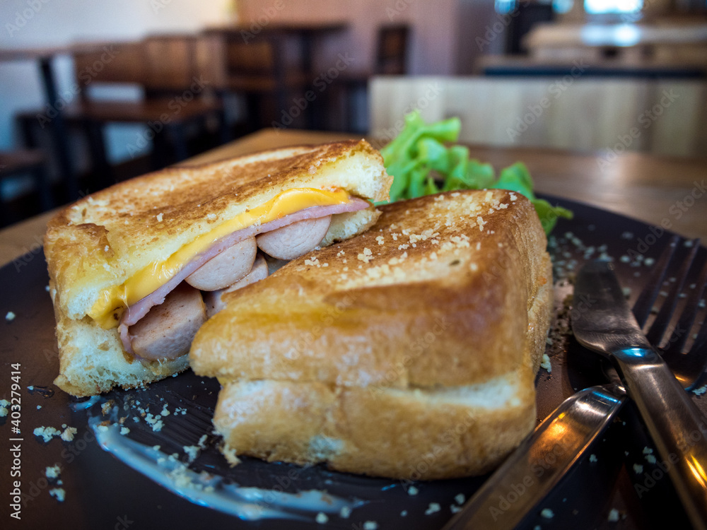 Sausage sandwich.
