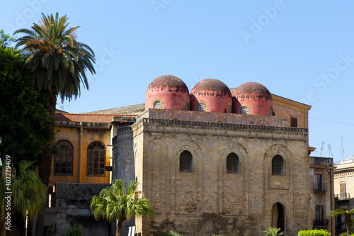 Beautiful view on Piazza Bellini in Palermo, Sicily