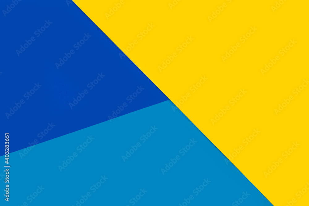 Fondo de composición de papel geométrico de color azul y amarillo abstracto creativo. Vista superior. Copy space Fondo de composición de papel geométrico de color azul y amarillo abstracto creativo. Vista superior. Copy space