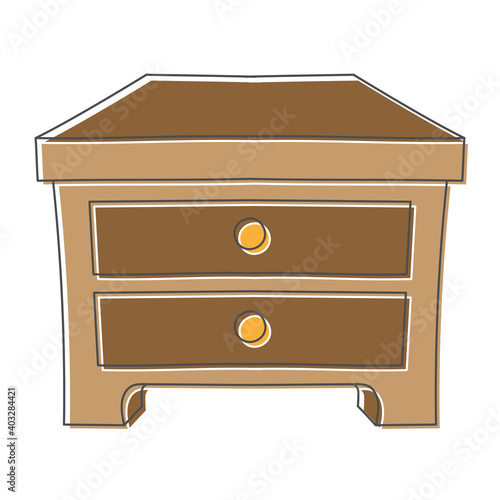 drawer hand drawn design vector illustration