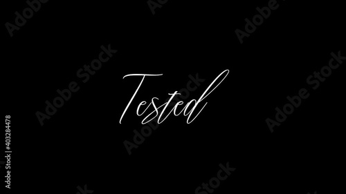 Tested Animated Appearance Ripple Effect White Color Italic Text 