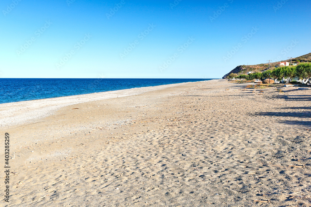 The beach Agios Merkourios Mourteri in Evia island, Greece