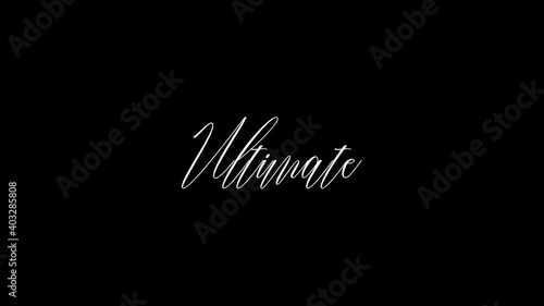Ultimate Animated Appearance Ripple Effect White Color Italic Text 