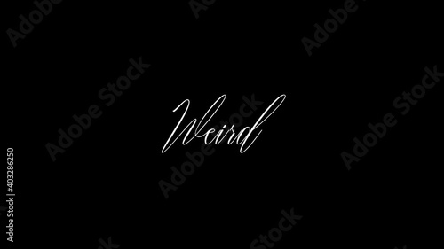 Weird Animated Appearance Ripple Effect White Color Italic Text 