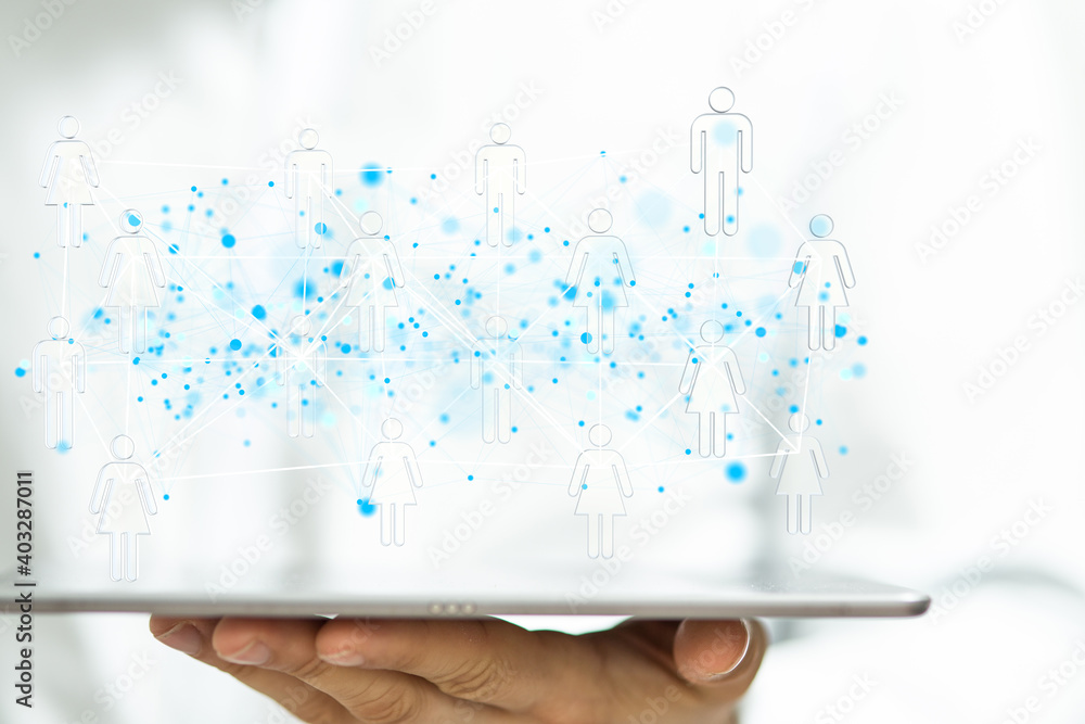 conference Digital Network and data concept 3d