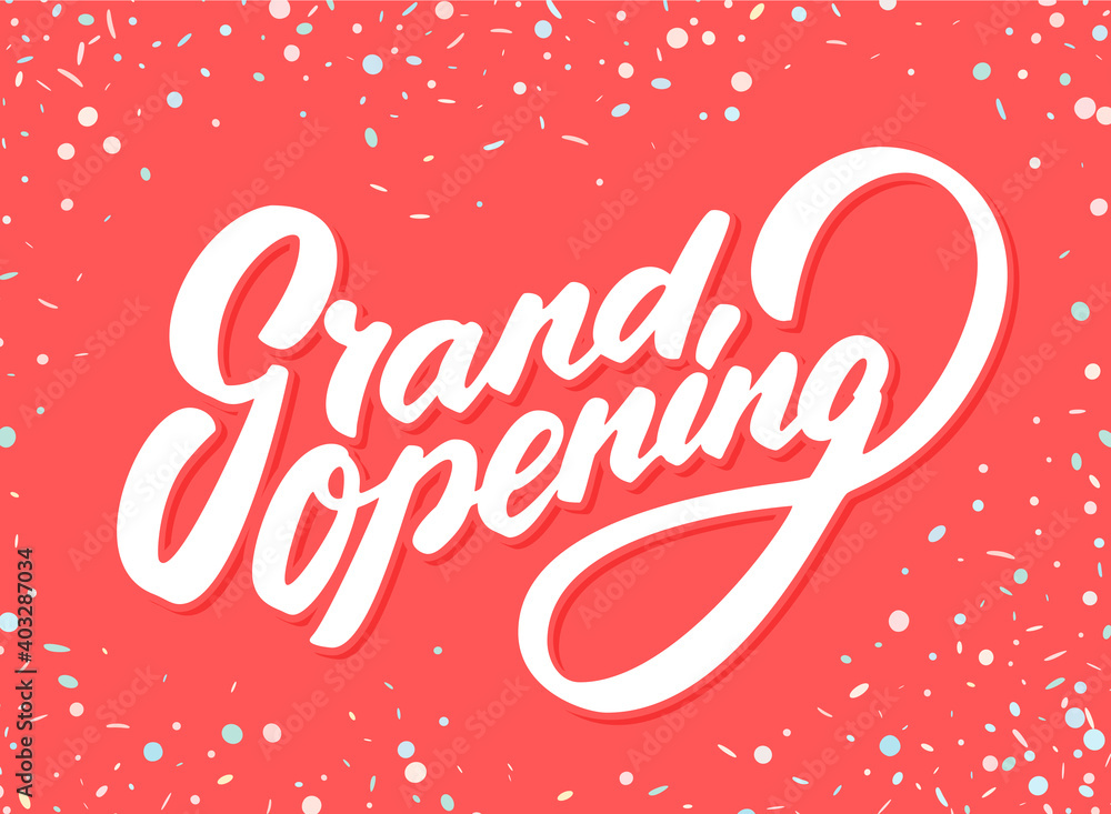  Grand opening banner. 