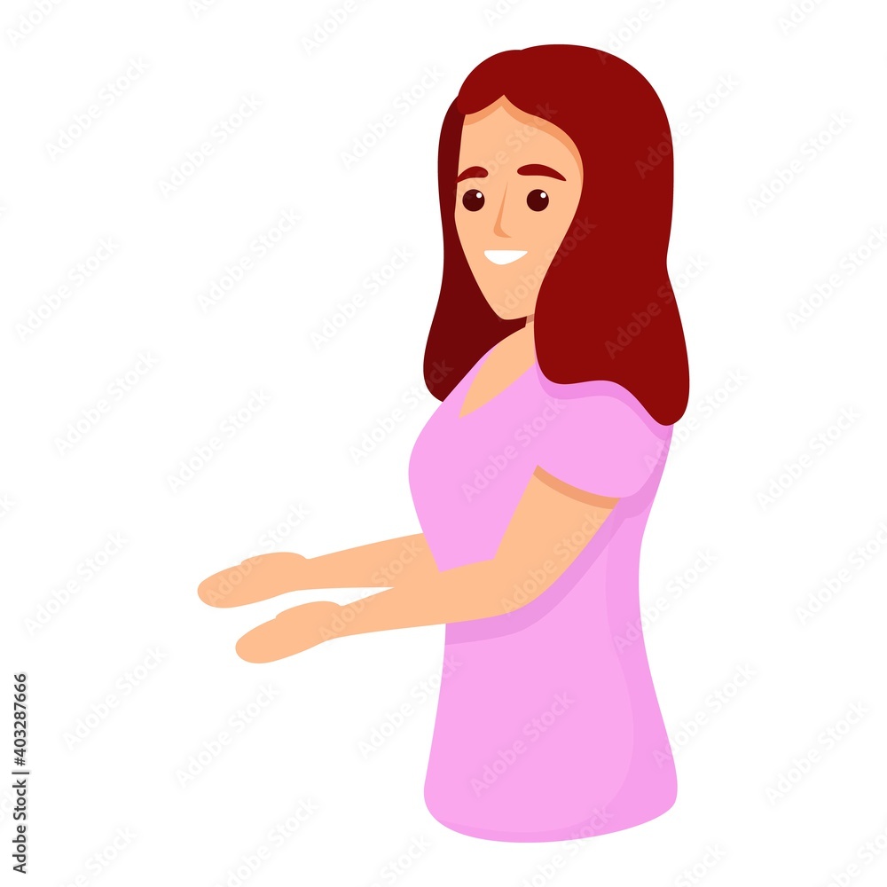 Problem solving girl icon. Cartoon of problem solving girl vector icon for web design isolated on white background Problem solving girl icon. Cartoon of problem solving girl vector icon for web design isolated on white background