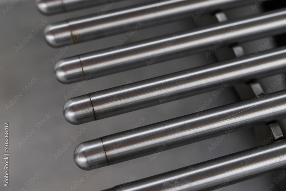 detail of diagonal round metal bars detail of diagonal round metal bars