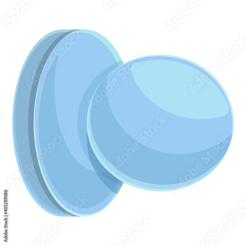 Glass door handle icon. Cartoon of glass door handle vector icon for web design isolated on white background