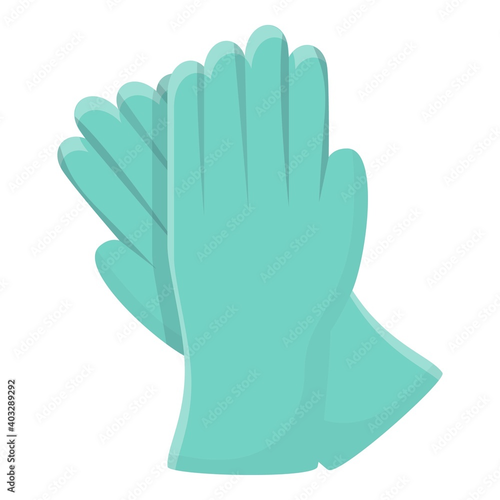 Fototapeta premium Care medical gloves icon. Cartoon of care medical gloves vector icon for web design isolated on white background