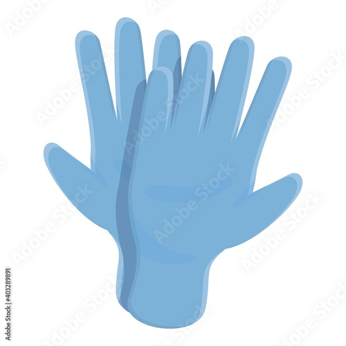 Personal medical gloves icon. Cartoon of personal medical gloves vector icon for web design isolated on white background