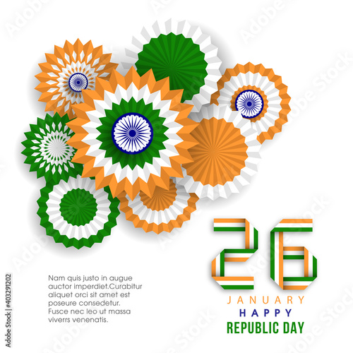 Illustration of Indian republic day,26th January.