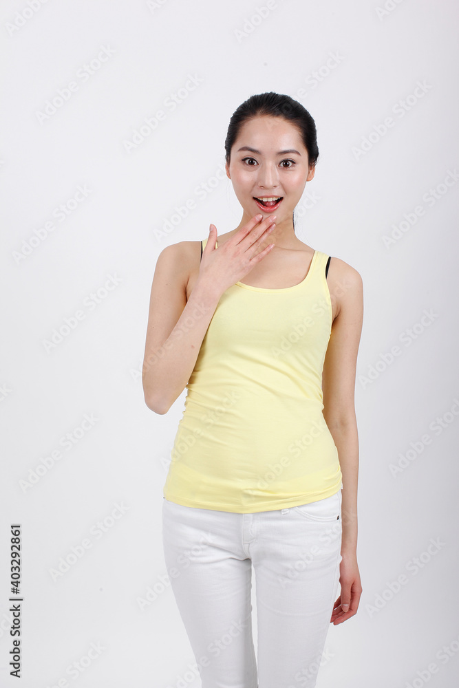 A young beauty lady portrait wearing tracksuit A young beauty lady portrait wearing tracksuit