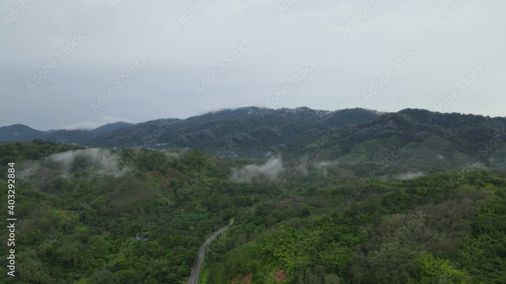 4K HD Aerial view camera moves Beautiful mountains and clouds in Thailand. Aerial view of nice rainy eveningg. 4K HD Aerial view camera moves Beautiful mountains and clouds in Thailand. Aerial view of nice rainy eveningg.