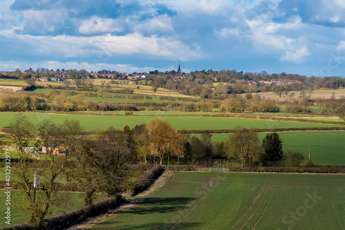A view from Ambion Hill part of the Battle of Bosworth, the last and deciding battle in the War of the Roses in England in the fifteen century photo