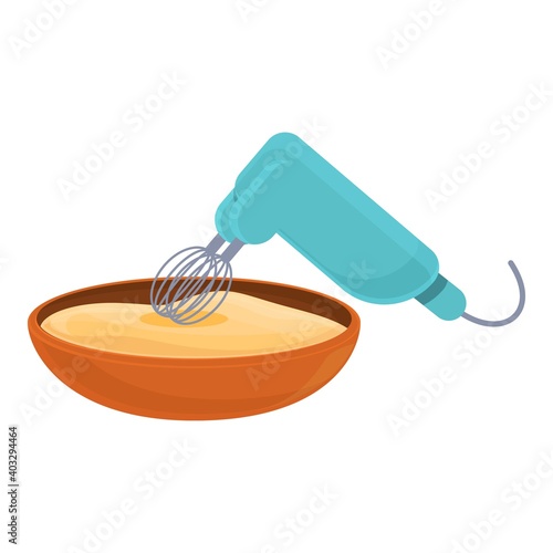 Dough mixer icon. Cartoon of dough mixer vector icon for web design isolated on white background
