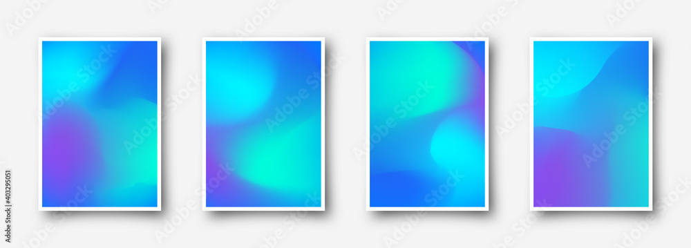 Modern abstract covers set. Cool gradient shapes composition. Eps10 vector.