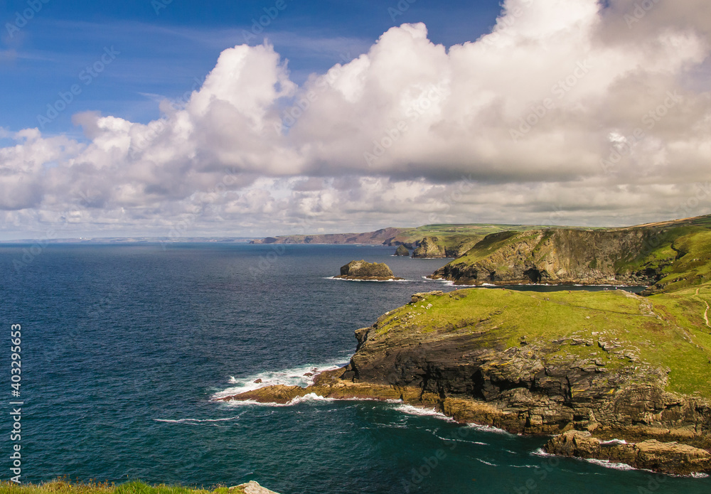 The Cornish Coast looking north from Tintagel