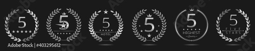 Five star badge set