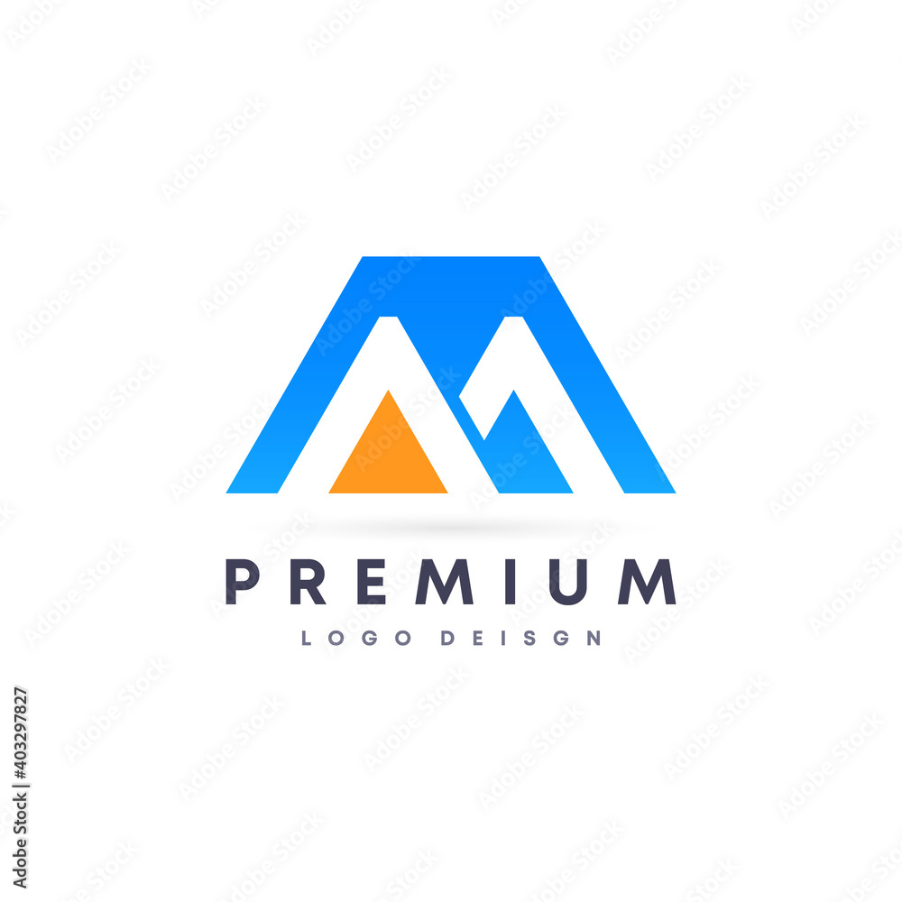 Colorful attractive home property business initial Letter M vector logo design symbol for your brand and company Colorful attractive home property business initial Letter M vector logo design symbol for your brand and company