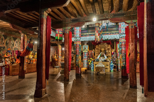 Interior of the Mindroling Monastery, Zhanang County, Shannan Prefecture, Tibet Autonomous Region, China - Asia © LAURA