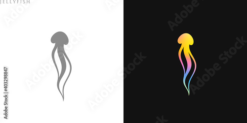 Fluorescent Jellyfish. Vibrant color