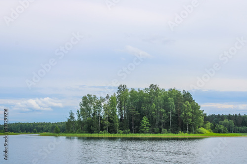 Russian nature. Russian forest, Russian river.