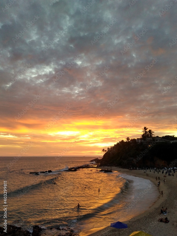 sunset on the beach