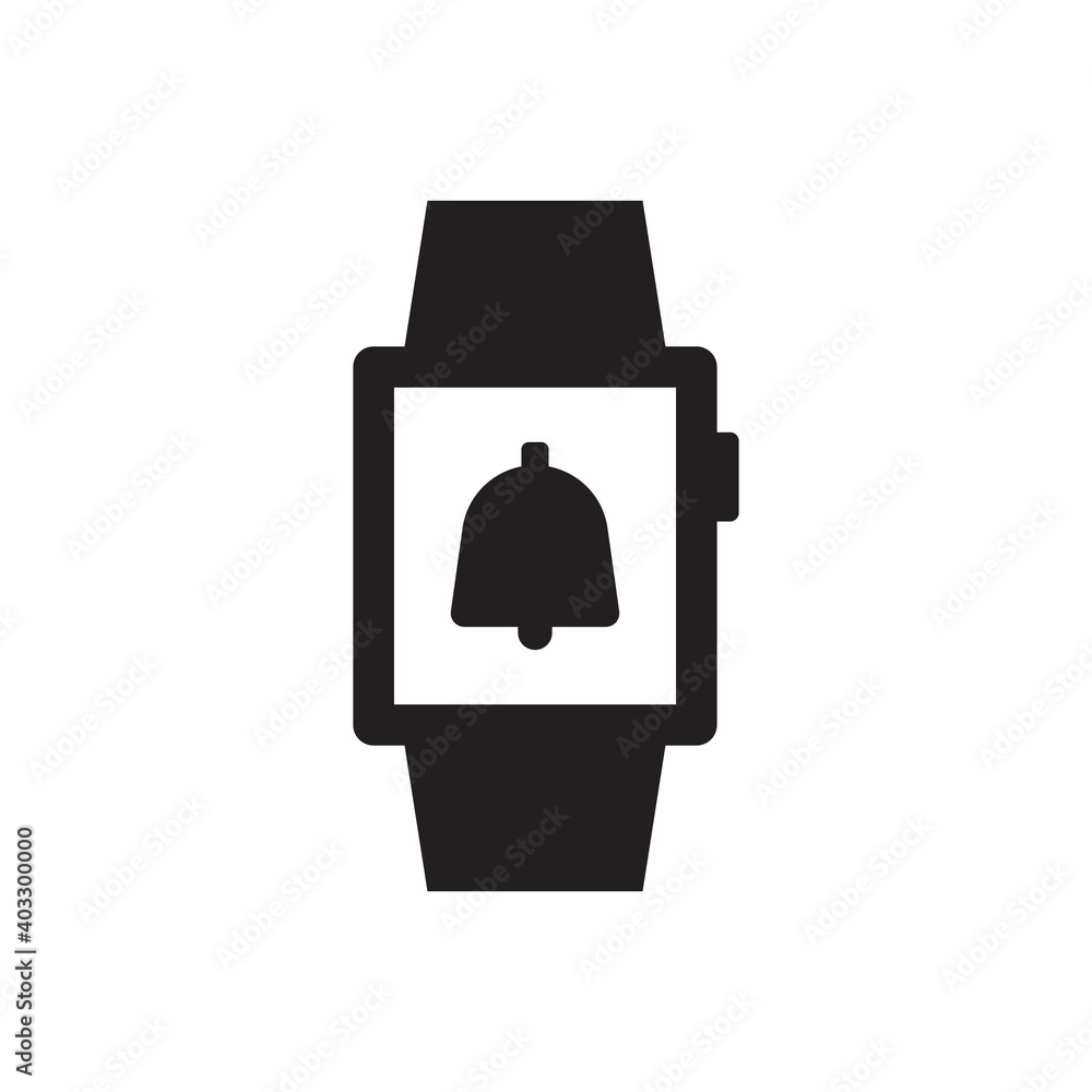bell notification smart watch icon bell notification smart watch icon
