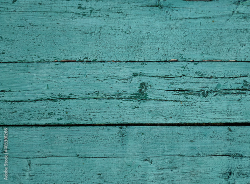 Horizontal wooden boards. Wooden green background