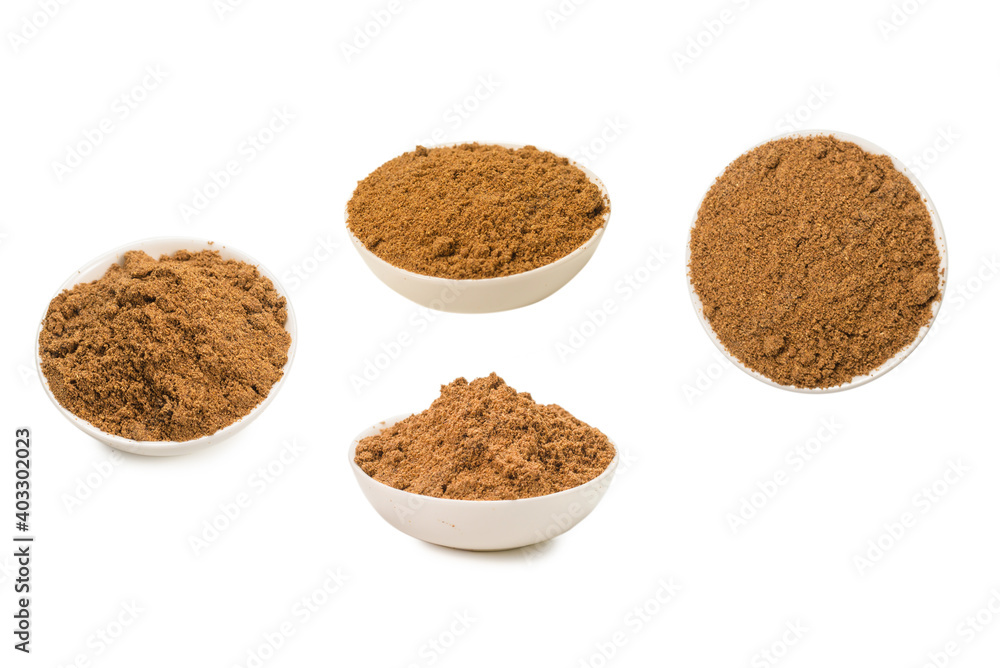 Mix spices in a bowl isolated on white. Mix spices in a bowl isolated on white.