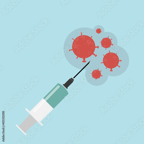 Time to vaccinate 2021 concept.Coronavirus vaccination concept. Vector Illustration eps10