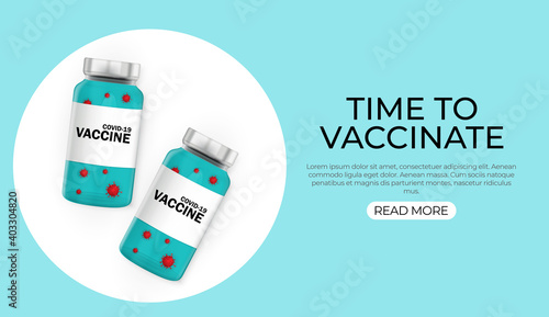 Time to vaccinate 2021 concept.Coronavirus vaccination concept. Vector Illustration eps10