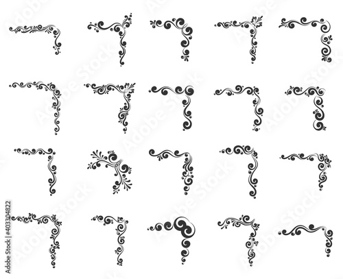 Corner Border icons set